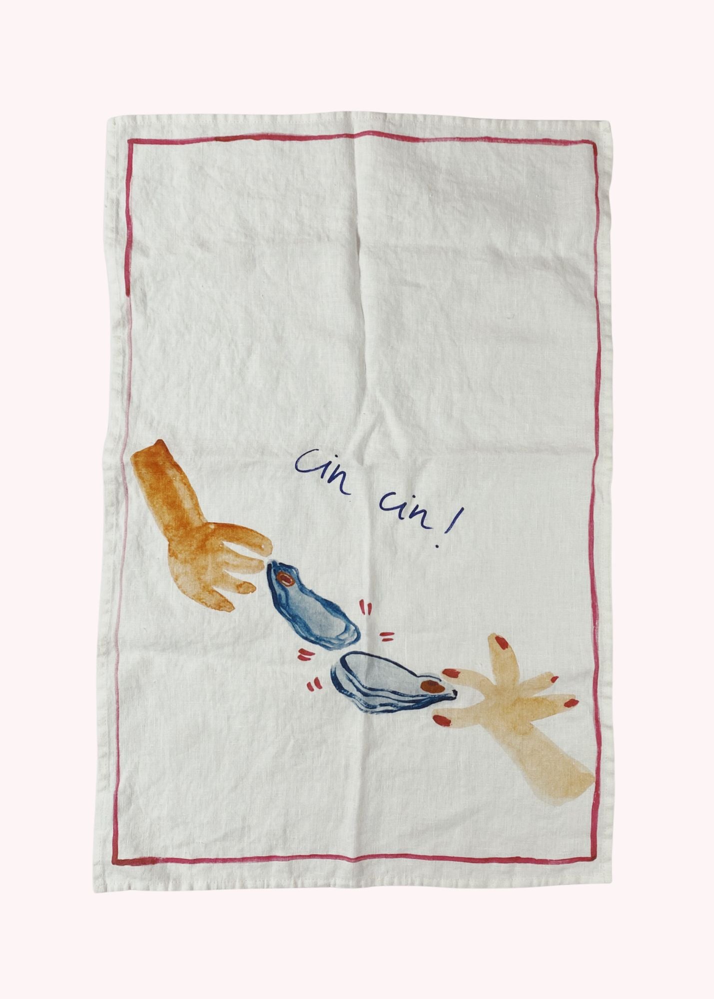 Cin Cin! Oyster Cheers - Linen Teatowel