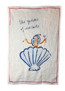 The Goddess of Cocktails - Linen Teatowel