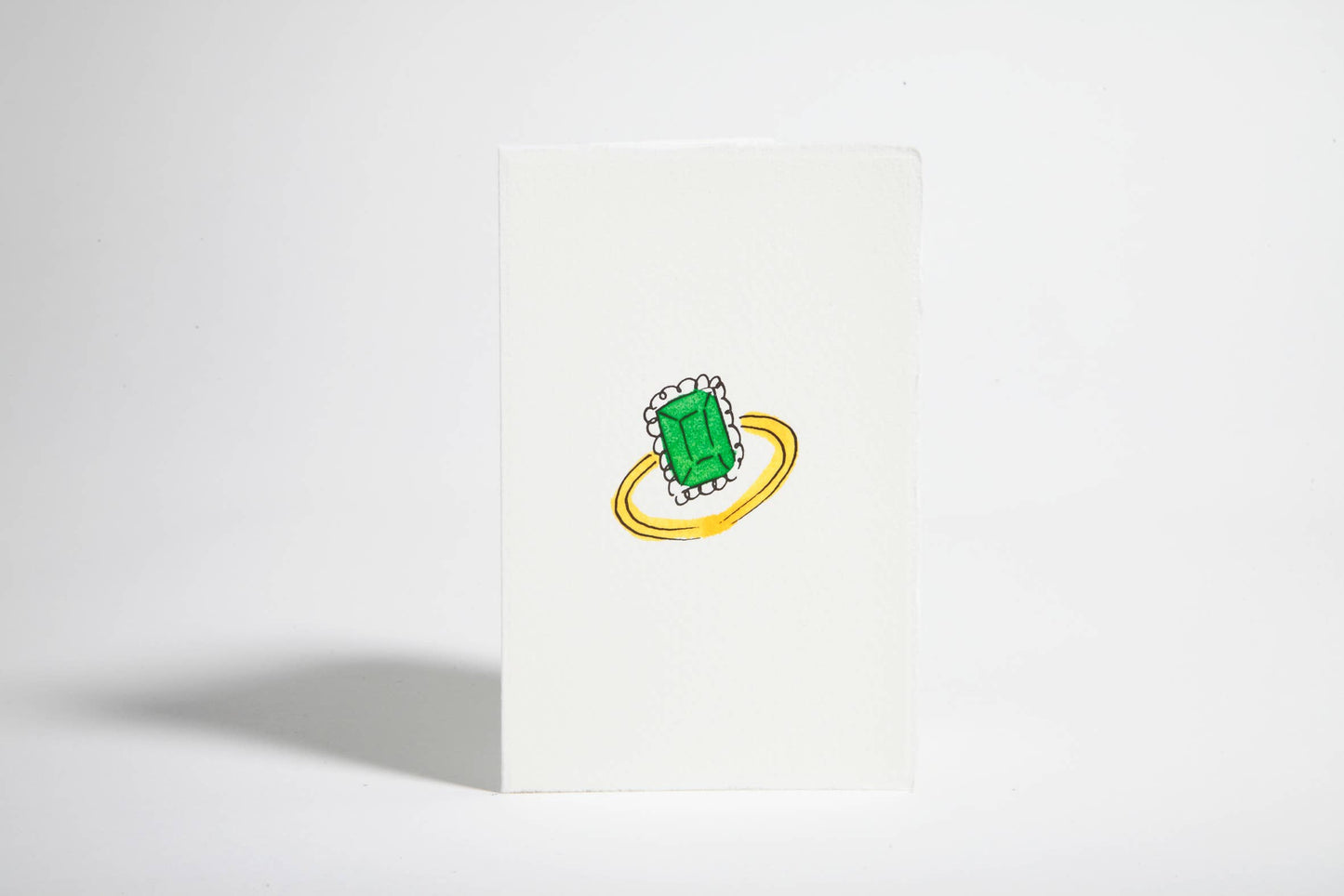 Scribble & Daub - Ring  Card: Emerald