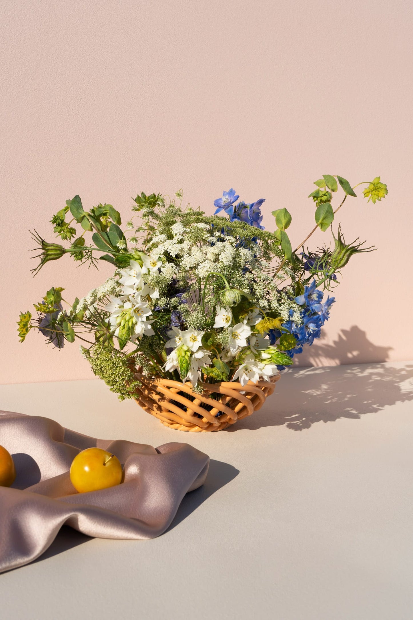 Sicilia Ceramic Basket - Light Orange